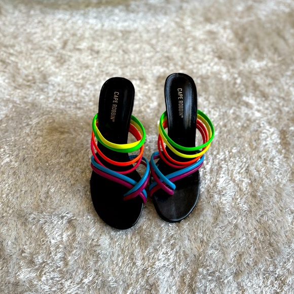Cape Robbin Neon Strappy Heels - Picture 1 of 5